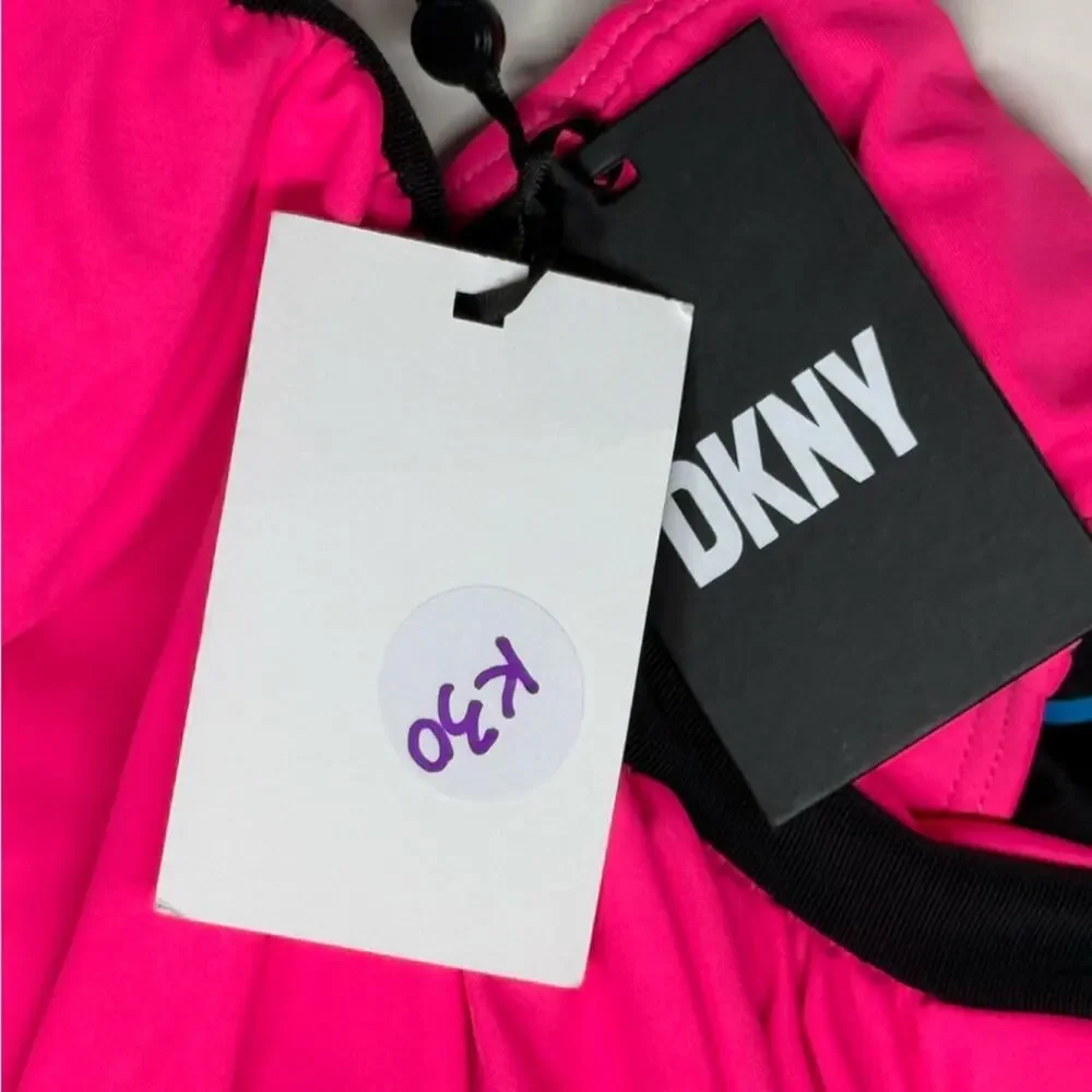 NWT | DKNY |  One-Piece Swimsuit | Hot Pink/Black | Size 6 - Picture 15 of 16